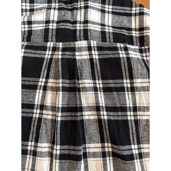 Tilley Plaid Dress Shirt Black & White Men's Lg Long Sleeve Button Up Classic - Picture 9 of 10